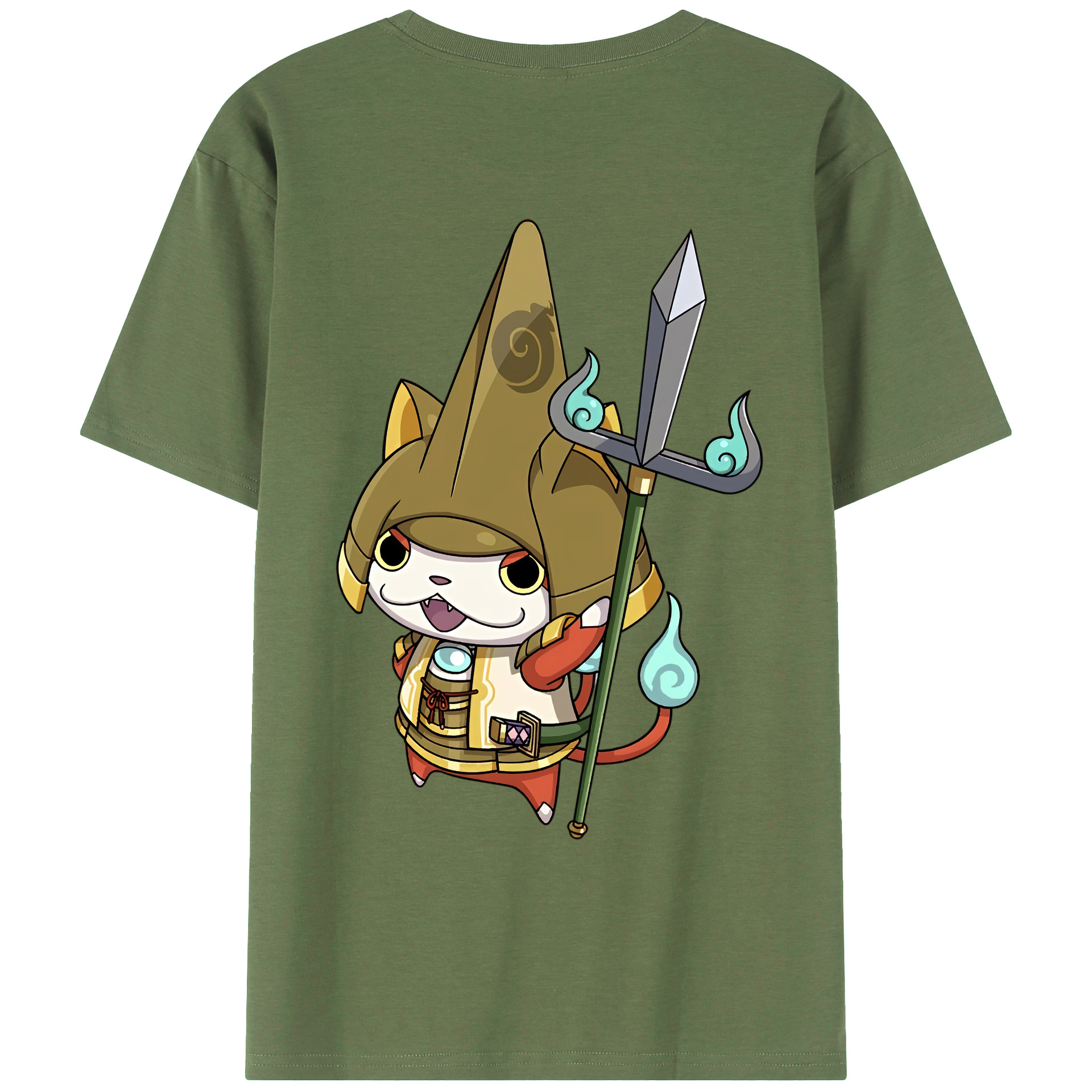 （画像用） 妖怪ウォッチ Yo-kai Watch 綿100％ メンズ半袖Tシャツ（バックプリント） 通気性